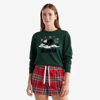 【Roots】Roots女裝- HOLIDAY COOPER 長袖上衣(深綠色)