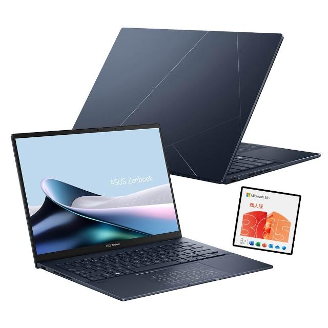 【ASUS 華碩】 M365組★14吋Ultra7輕薄AI筆電(ZenBook UX3405CA/Ultra7-255H/32G/1TB SSD/W11/EVO/OLED)