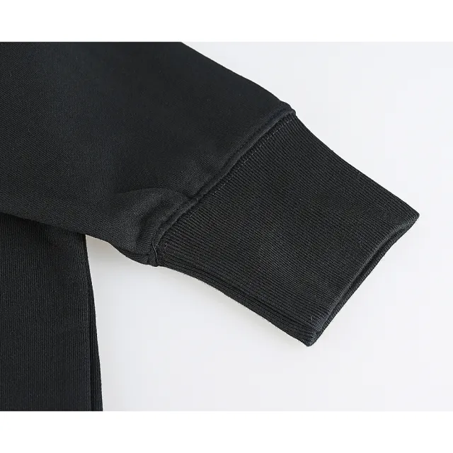 【Paul Smith】PAUL SMITH 泡泡字體LOGO藍綠交錯厚磅有機棉休閒長袖T恤(男款/黑)