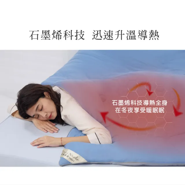 【Tonia Nicole 東妮寢飾】暖棉眠石墨烯膠原蛋白水洗冬被-特大(多款任選/棉被/冬被)