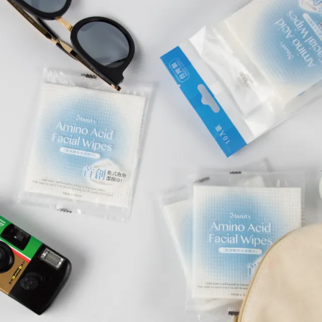 【居美媞 Gbuuty】胺基酸泡泡潔顏巾超值3包組-10片/包(台灣製/3秒起泡/洗臉巾/卸妝巾/洗卸合一)