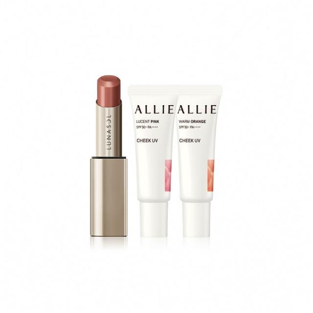 【Kanebo 佳麗寶】LUNASOL 持彩豐潤魅唇膏 4.1g*(多色任選_加贈防曬頰彩2件組)