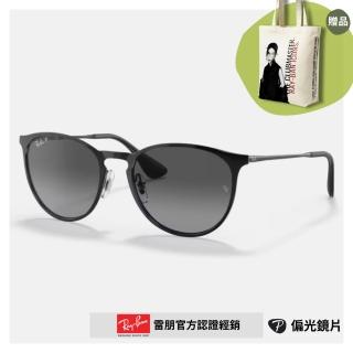 【RayBan 雷朋】圓形金屬偏光太陽眼鏡(RB3539-002/T3 54mm)
