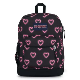 【JANSPORT】交換禮物 Cross Town Plus 後背包 運動包 雙肩背包 黑 粉紅(JS0A7ZNZGY6)