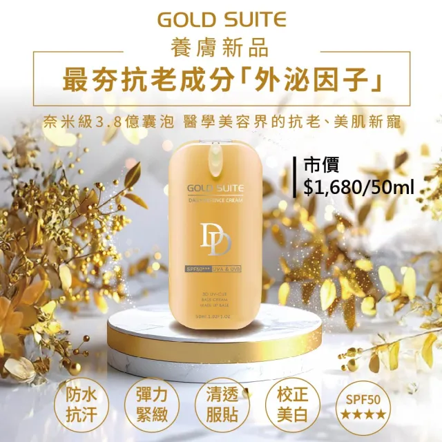 【GOLD SUITE】完美柔焦水感隔離霜3入(贈控油蜜粉餅)