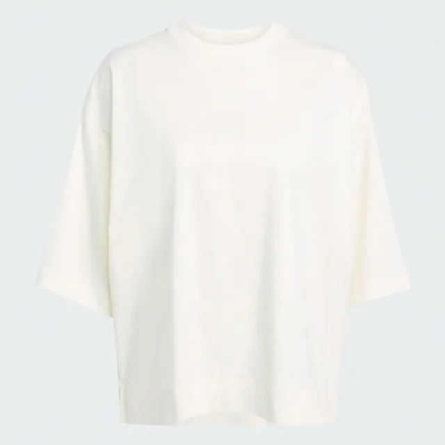 【adidas 愛迪達】愛迪達 W All Szn Sl T 女 T恤 運動上衣 休閒短袖 米白 亞版(JV9888)