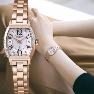 【SEIKO 精工】LUKIA 幸運四葉草 酒桶型鑽石珍珠貝女錶-21mm 開學禮 送禮 推薦(SSWA016J/4N30-01D0K)