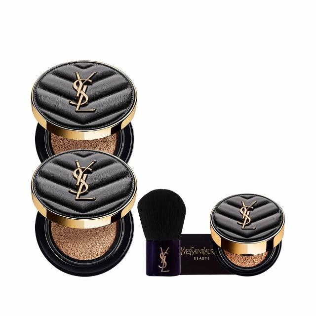 【YSL】官方直營 恆久完美霧光氣墊粉餅雙入組(皮革氣墊12gx2)