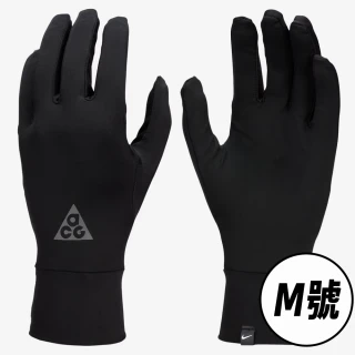 【NIKE 耐吉】M號ACG DRI-FIT黑色輕量手套可觸控外送員必備止汗速乾透氣導電保暖冬季運動(N1009053045MD)