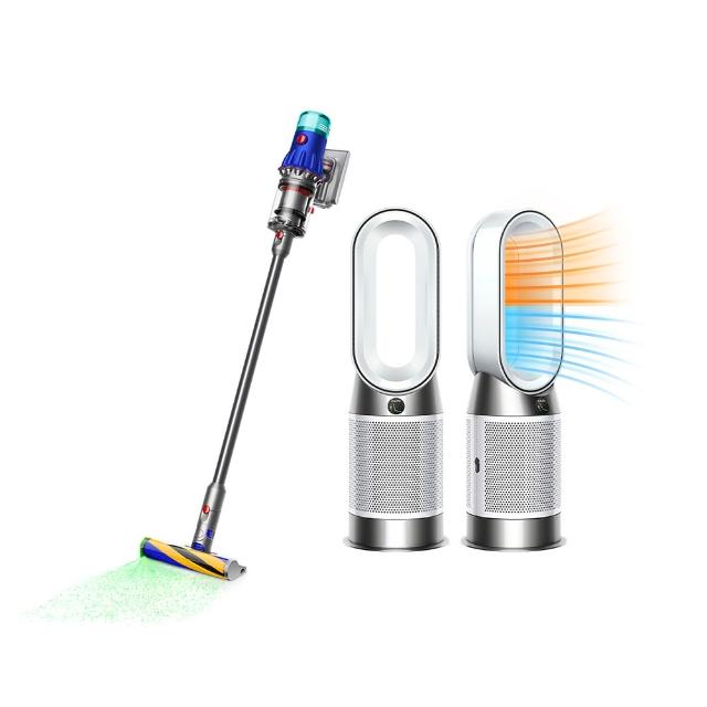 【dyson 戴森】V12強勁輕量智慧無線吸塵器 + HP10三合一涼暖空氣清淨機(超值組)