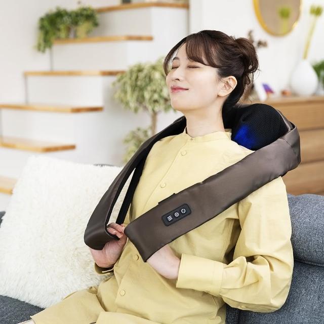 【DOCTORAIR】3D無線肩頸深層按摩器MN-05(咖)