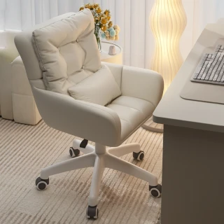 【宅造印象】升級雙層靠背電腦椅 貓爪皮家用辦公 舒適久坐(書桌椅 休閒椅 升降椅 旋轉椅 辦公椅 化妝椅)