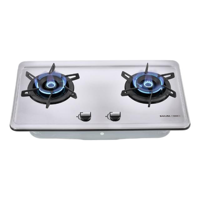 【SAKURA 櫻花】二口雙炫火檯面爐G2922S(原廠安裝-官方直營)