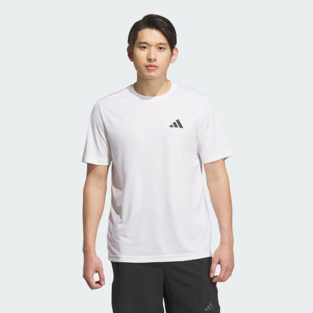 【adidas 愛迪達】D2M PLAIN 短袖上衣 T恤 保暖男 KA8339