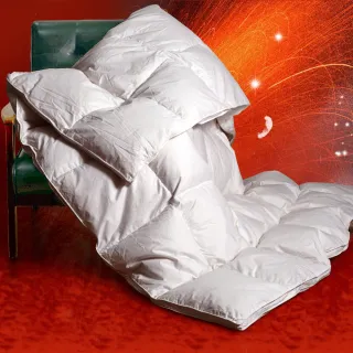 《田中保暖》頂級95%匈牙利羽絨被 雙人6x7尺 高蓬鬆度 立體隔間 純棉防絨布(台灣製)