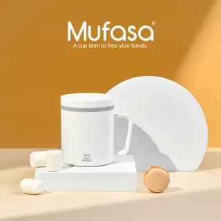 【Mufasa】Mufasa 4全陶瓷內膽 雙速20秒自動停 360ml磁力攪拌杯(雙速 透明杯蓋 商檢認證 聖誕交換禮物)