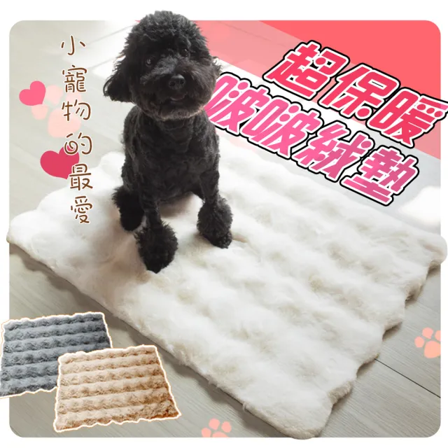 【QIDINA】大款-2入-啵啵絨仿兔毛軟綿綿保暖寵物墊-E(狗窩 貓窩 貓床 狗狗床 地墊 地毯 寵物睡墊)