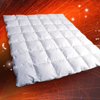 【田中保暖】匈牙利90%羽絨被 雙人6x7尺 高蓬鬆度 純棉防絨布 台灣製(立體隔間)