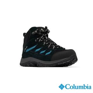 【Columbia 哥倫比亞】女款-防水高筒登山鞋-寬楦-CRESTWOOD™-黑色(UBK09980BK/JF)
