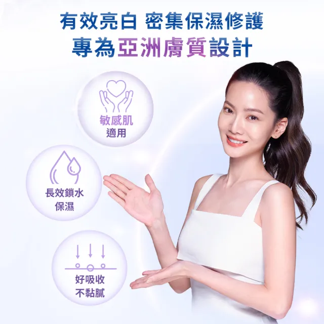 【NIVEA 妮維雅】夜間亮白保濕修護乳液180mlx6入(美白身體潤膚乳液)