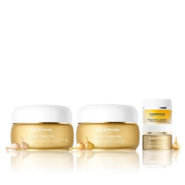 【DARPHIN 朵法】金緻逆時賦活修護組(金緻再生A醇精露膠囊60顆+C&E60顆+7顆+花梨木卸妝膏5ml/雙11限定)