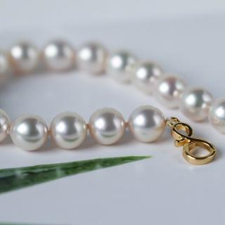 【La Corser】18K金 7-7.5mm 天女級 Akoya 海水珍珠 手鍊 雙卡扣設計 高級品 女神風格 手串 優雅百搭