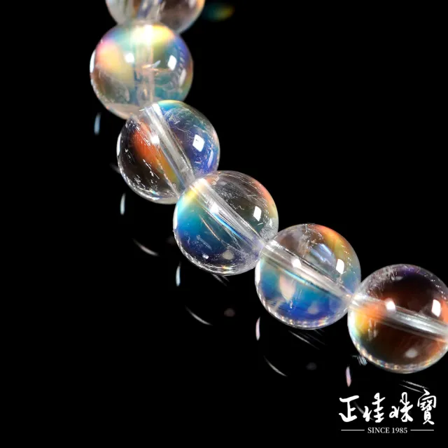 【正佳珠寶】馬島月光 蒐藏級玻璃體彩虹藍 8.8-9.2mm 馬島月光石手珠