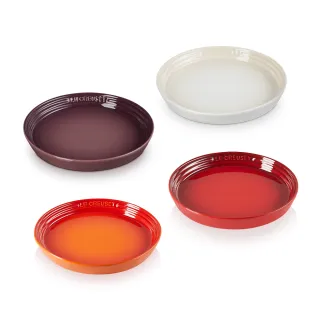 【Le Creuset】瓷器新采和風系列圓盤17cm(火焰橘/櫻桃紅/無花果/蛋白霜 4色選1)