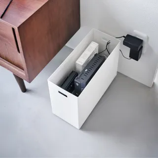 【YAMAZAKI 山崎】tower追加用收納盒-白L(萬用收納盒/手把收納盒/整理盒/儲物盒/雜物整理/日本山崎)