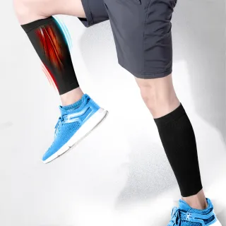 【GIAT 吉亞特】1雙組-石墨烯彈力機能小腿套(台灣製MIT/男女適用)繞境穿搭 馬拉松 路跑