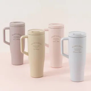 【Oolab 良杯製所】輕量不鏽鋼隨行保溫手把杯1150ml(密封防漏/收納式吸管/可車用/4色任選)