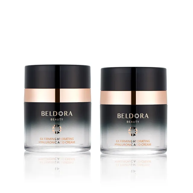 【BELDORA 蓓朵娜】6X玻尿酸彈潤滋養霜2入(六重奏玻尿酸保濕霜30gx2 屏障級修護乳霜)