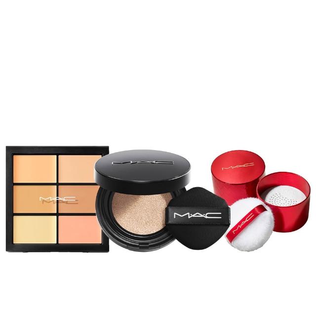 【M.A.C】完美遮瑕霧絲絨氣墊粉餅組(超持妝霧絲絨氣墊粉餅SPF 50/PA+++/超持妝六色遮瑕盤6g /雙11限定)
