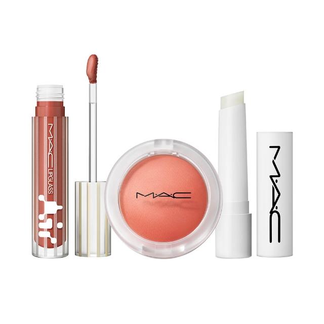 【M.A.C】新品上市 超透亮保濕腮紅組(超透亮冰晶潤唇露5ml+超漾光持色奶凍腮紅7.3g_雙11限定)