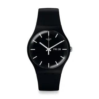 【SWATCH】MONO BLACK 經典手錶/男錶/女錶/瑞士製造 SO29B704(41mm)