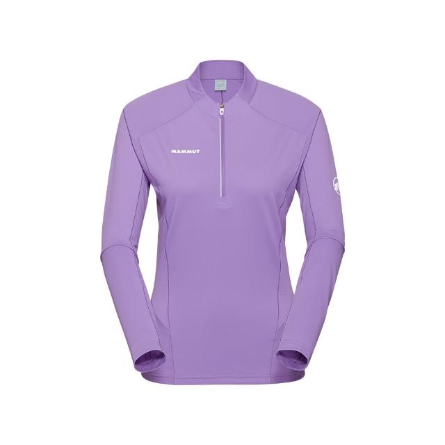 【Mammut 長毛象】Aenergy FL Half Zip LS 輕量抗菌半拉長袖排汗衣 薰衣草紫 女款 #1016-01340