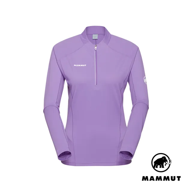 【Mammut 長毛象】Aenergy FL Half Zip LS 輕量抗菌半拉長袖排汗衣 薰衣草紫 女款 #1016-01340