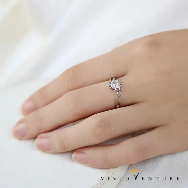【Vividventure 亞帝芬奇】鉑金 GIA 50分 FSI2 3VG 八心八箭 天然鑽石 真鑽 戒指 向愛前行