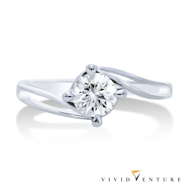 【Vividventure 亞帝芬奇】鉑金 GIA 50分 FSI2 3VG 八心八箭 天然鑽石 真鑽 戒指 向愛前行