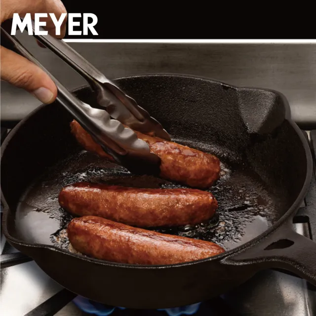 【MEYER 美亞】鑄鐵鍋 平煎鍋 平底鍋24公分 (IH/電磁爐/烤箱適用)