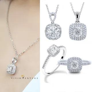 【Vividventure 亞帝芬奇】雙11限時優惠 鉑金 GIA 50分 ESI1 2VG 天然鑽石 戒指 項鍊 任選 絕對推薦