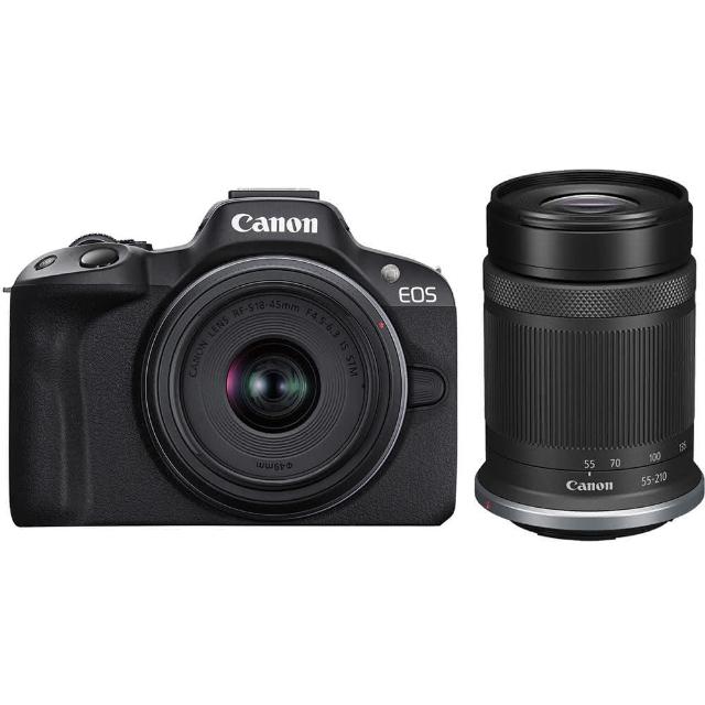 【Canon】EOS R50 KIT 附 RF-S 18-45mm IS STM+55-210mm IS STM 雙鏡組(公司貨 APS-C 無反微單眼相機)