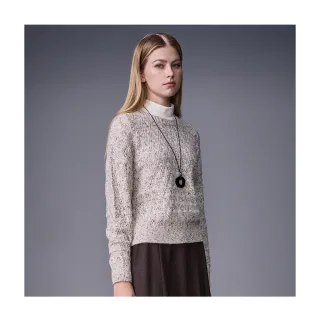 【en-suey 銀穗】簡約感花紗粗織線衫-女