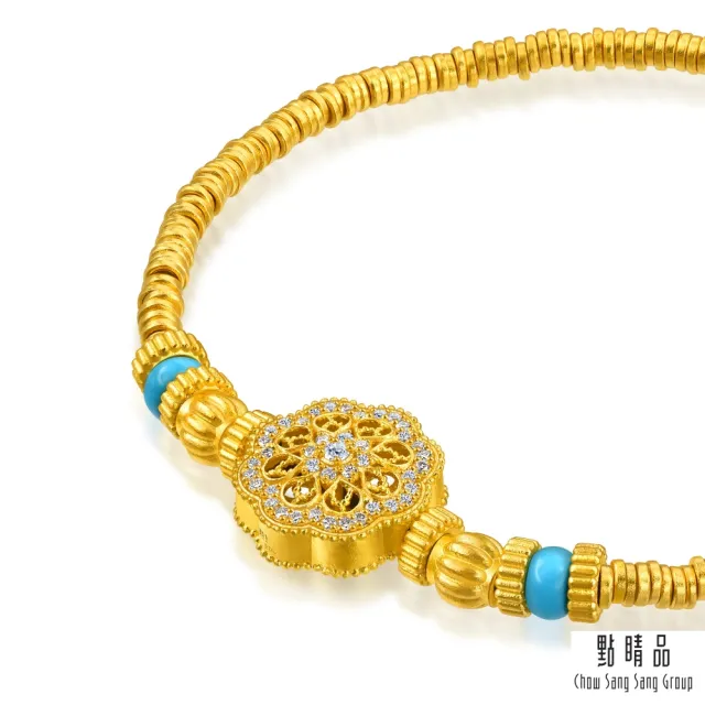 【點睛品】財納圓滿 鑽石黃金手鍊