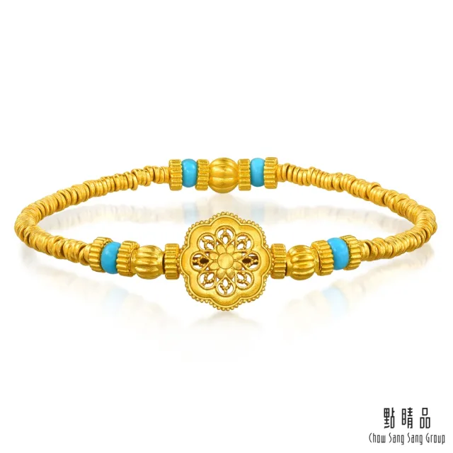 【點睛品】財納圓滿 鑽石黃金手鍊