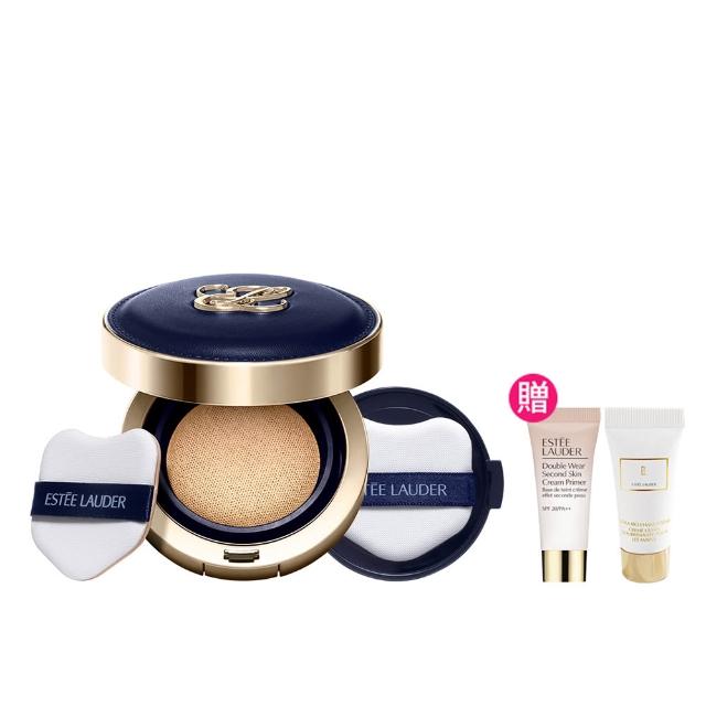 【Estee Lauder 雅詩蘭黛】粉持久天生美肌氣墊粉餅(SPF20-25/PA+++/一盒2蕊液態粉餅/IU同款/防曬)