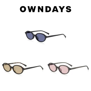【OWNDAYS】BACK in BLACK系列橢圓調光變色太陽眼鏡(OB2009G-5A)