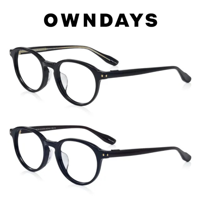 【OWNDAYS】BACK in BLACK系列波士頓膠框眼鏡(OB2019G-5A)