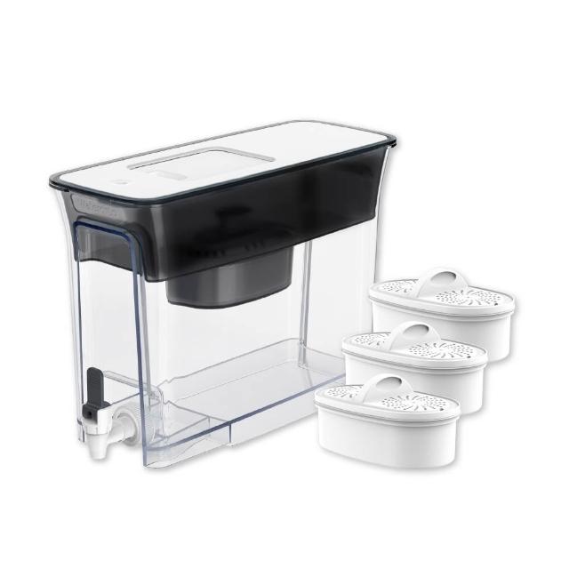 【Waterdrop】Slim常溫/冰箱兩用大容量濾水壺1年份套組8.3L WFD-40L(1壺1芯+3芯)