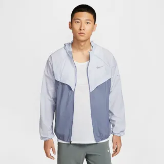 【NIKE 耐吉】外套 男 運動風衣外套 連帽外套 防潑水 AS M NK UV RPL STRIDE JACKET 灰 HV4549-057